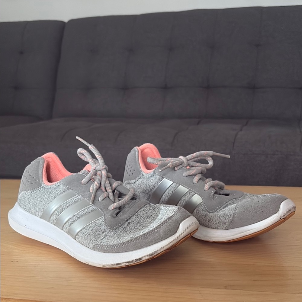 Adidas Women's Gray and Coral Athletic Shoes